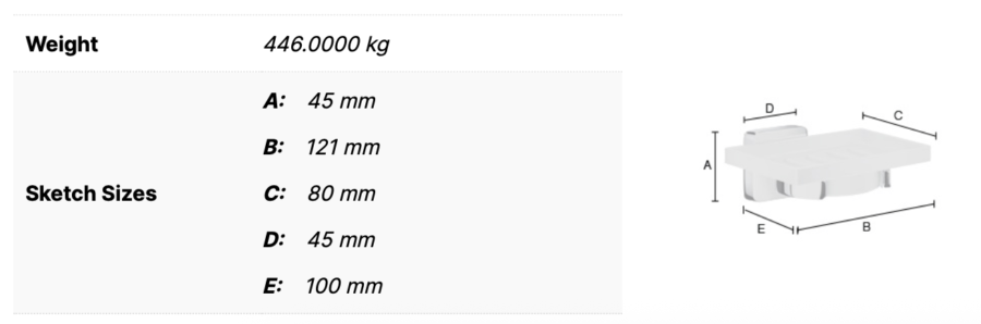 Smedbo Ice laikiklis su muilo lėkšte, OK342P - Image 3