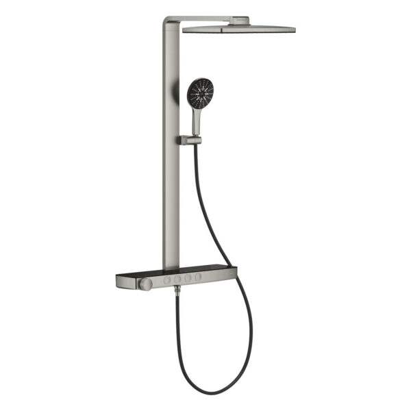 Rainshower Aqua Pure plieno spalvos dušo sistema su termostatu, 100964DC00
